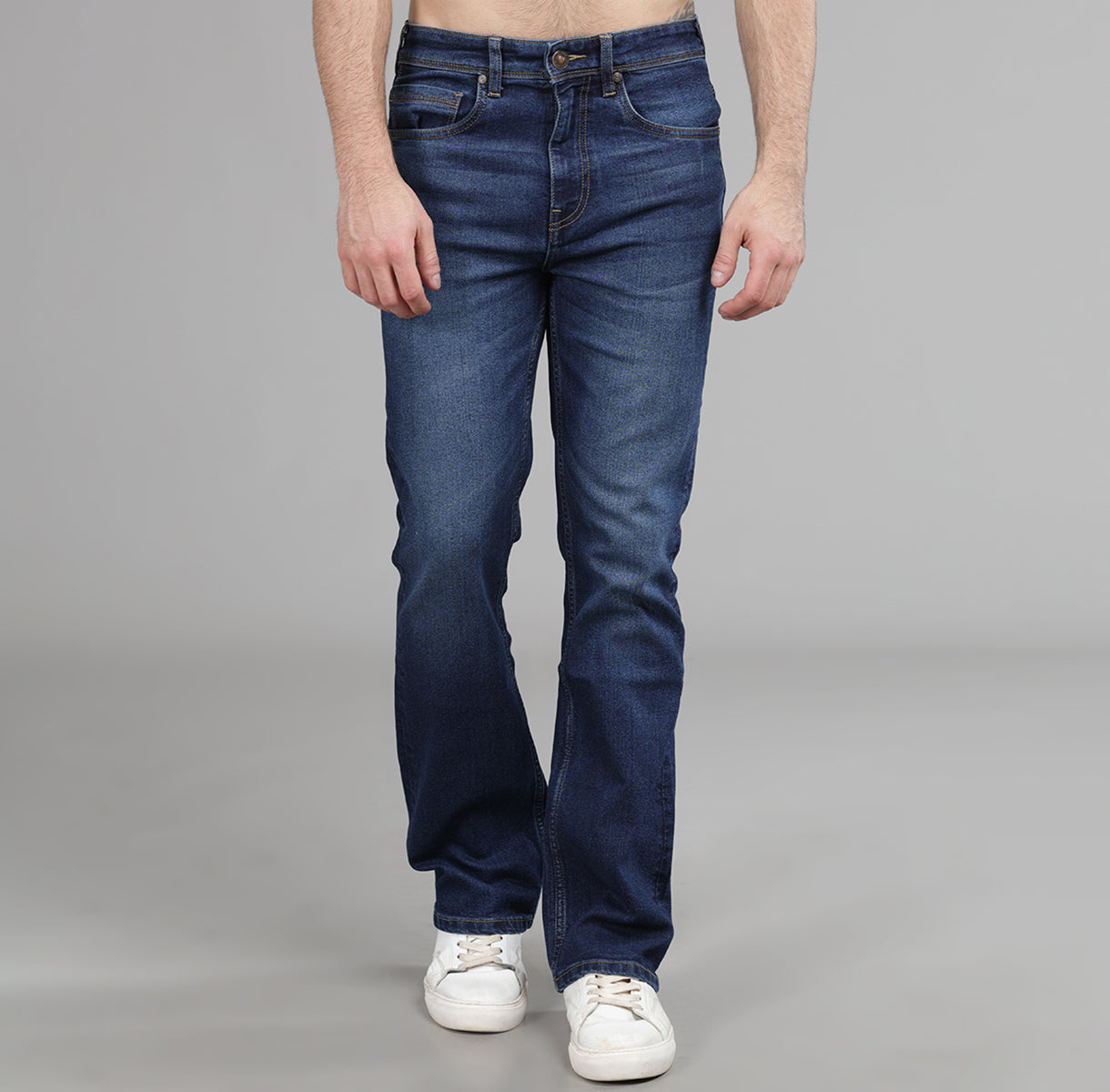 DARK INDIGO BOOTCUT JEANS - Main Image