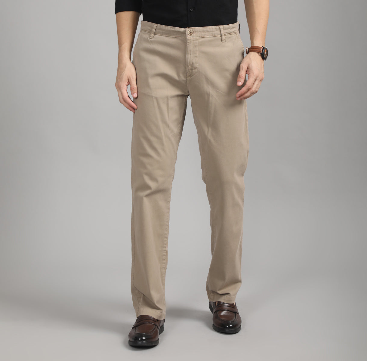 STRAIGHT FIT COTTON CHINOS