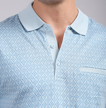 SLIM FIT JACQUARD POLO SHIRT