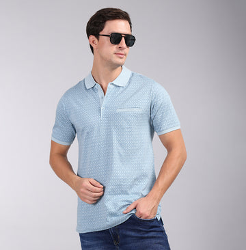 SLIM FIT JACQUARD POLO SHIRT