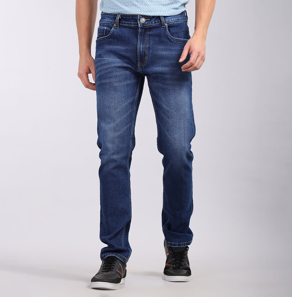 MID INDIGO SLIM FIT JEANS - Main Image