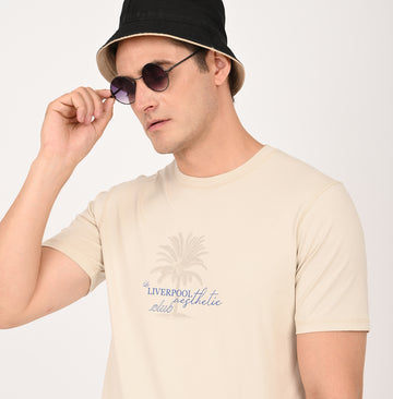 SLIM FIT PRINTED CREW NECK TSHIRT