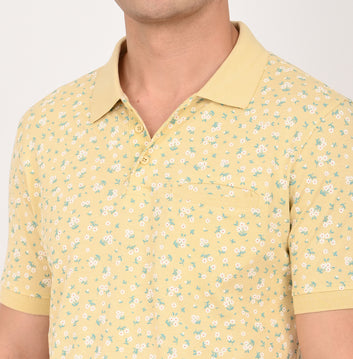 SLIM FIT AOP POLO SHIRT