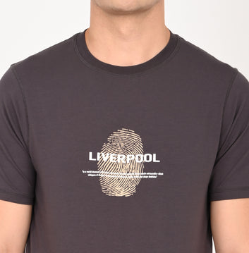 SLIM FIT PRINTED CREW NECK TSHIRT