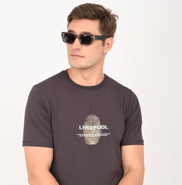 SLIM FIT PRINTED CREW NECK TSHIRT