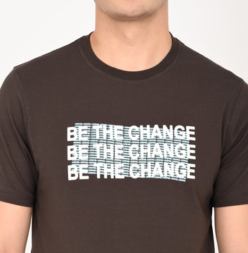 SLIM FIT PRINTED CREW NECK TSHIRT