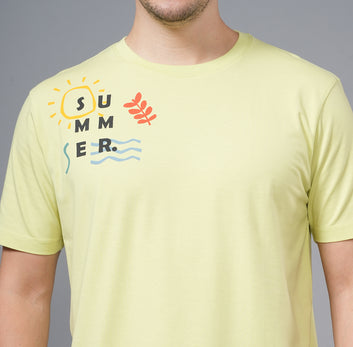 OVERSIZE PRINTED CREW NECK TSHIRT