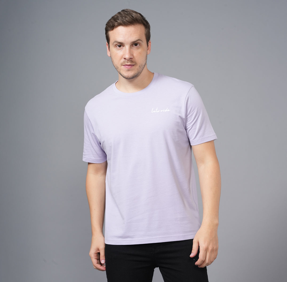 0040~Printed PHOTO PUZZLE Crew-Neck T-Shirt main image 0