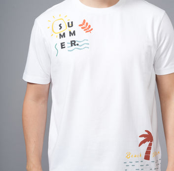 OVERSIZE PRINTED CREW NECK TSHIRT