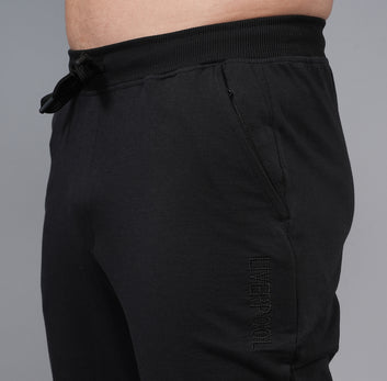 JET BLACK RELAXED FIT JOGGERS