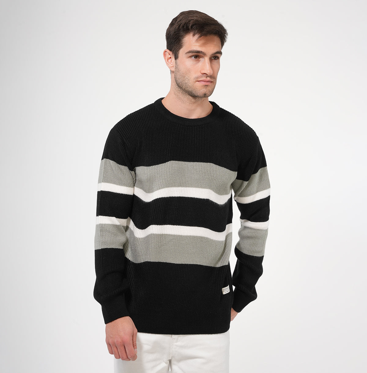 FULL SLEEVES FLAT KNIT SWEATER - Main Image
