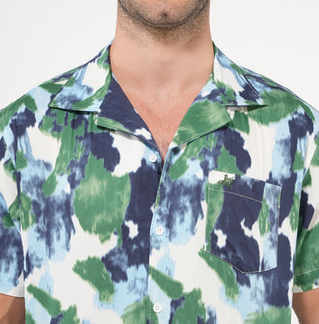 AOP HALF SLEEVES OVERSIZE SHIRT