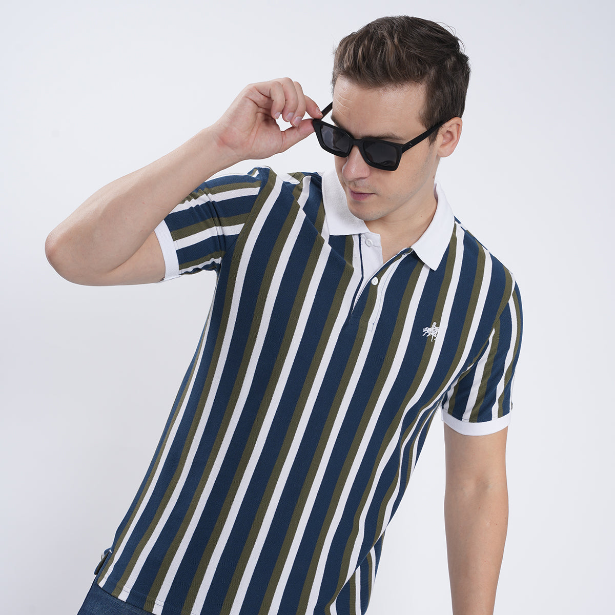 SLIM FIT STRIPER POLO SHIRT - Main Image