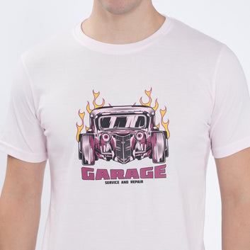 SLIM FIT PRINTED CREW NECK TSHIRT