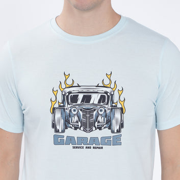 SLIM FIT PRINTED CREW NECK TSHIRT