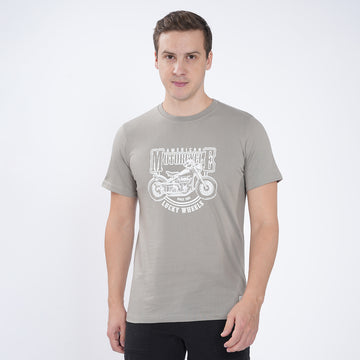 SLIM FIT PRINTED CREW NECK TSHIRT