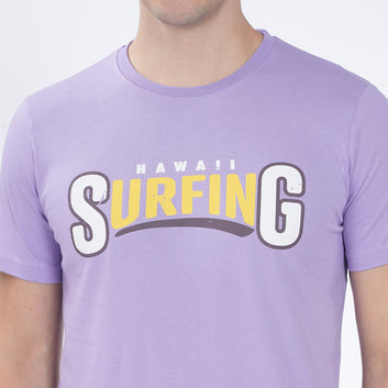 SLIM FIT PRINTED CREW NECK TSHIRT