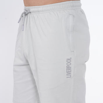 LIGHT GREY SLIM FIT KNITTED SHORTS