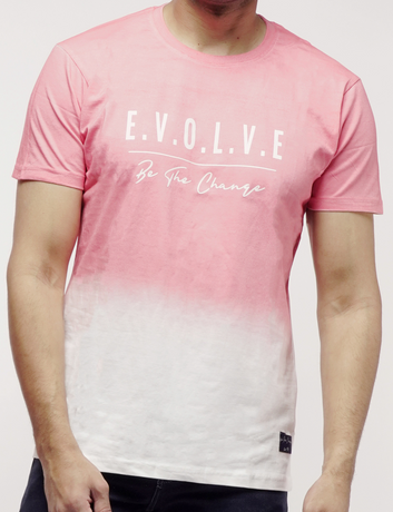 EVOLVE DIP DYE CREW GRAPHIC TSHIRT