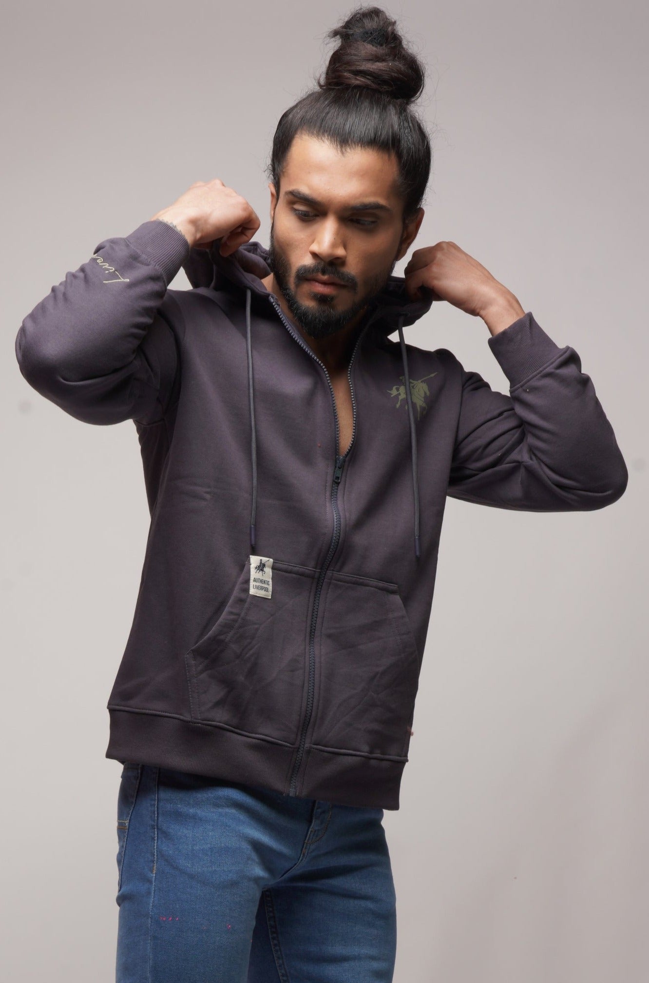 Sherpa Lined Hoodie With Fur Inside Mens Fleece Hoodie Fur Inside