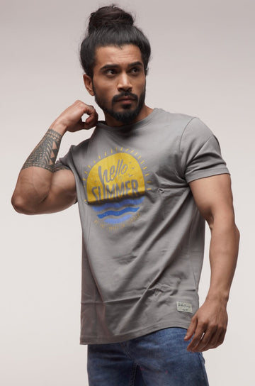 HELLO TO SUMMER CREW GRAPHIC TSHIRT