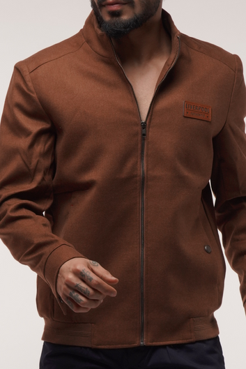 FULL SLEEVES TWEED BOMBER JACKET