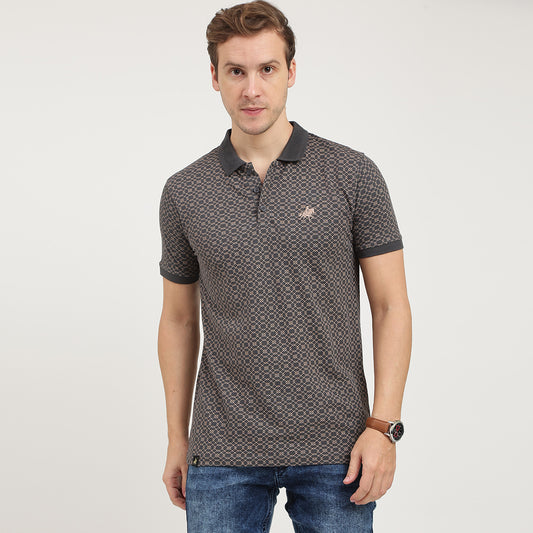 AOP COTTON POLO SHIRT