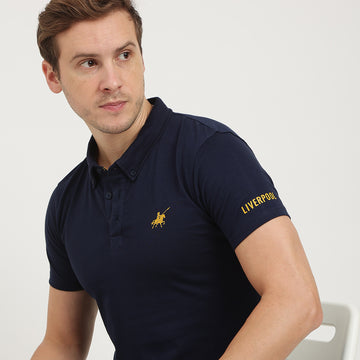 SOLID COTTON POLO SHIRT