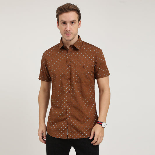 SEMI CASUAL HALF SLEEVES COTTON SHIRT