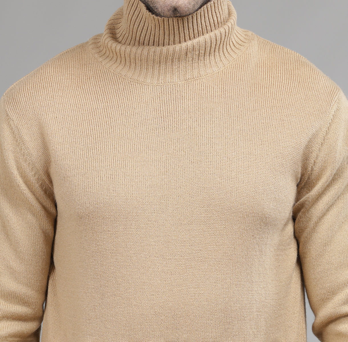 HIGH NECK SLIM FIT FULL SLEEVES SWEATER