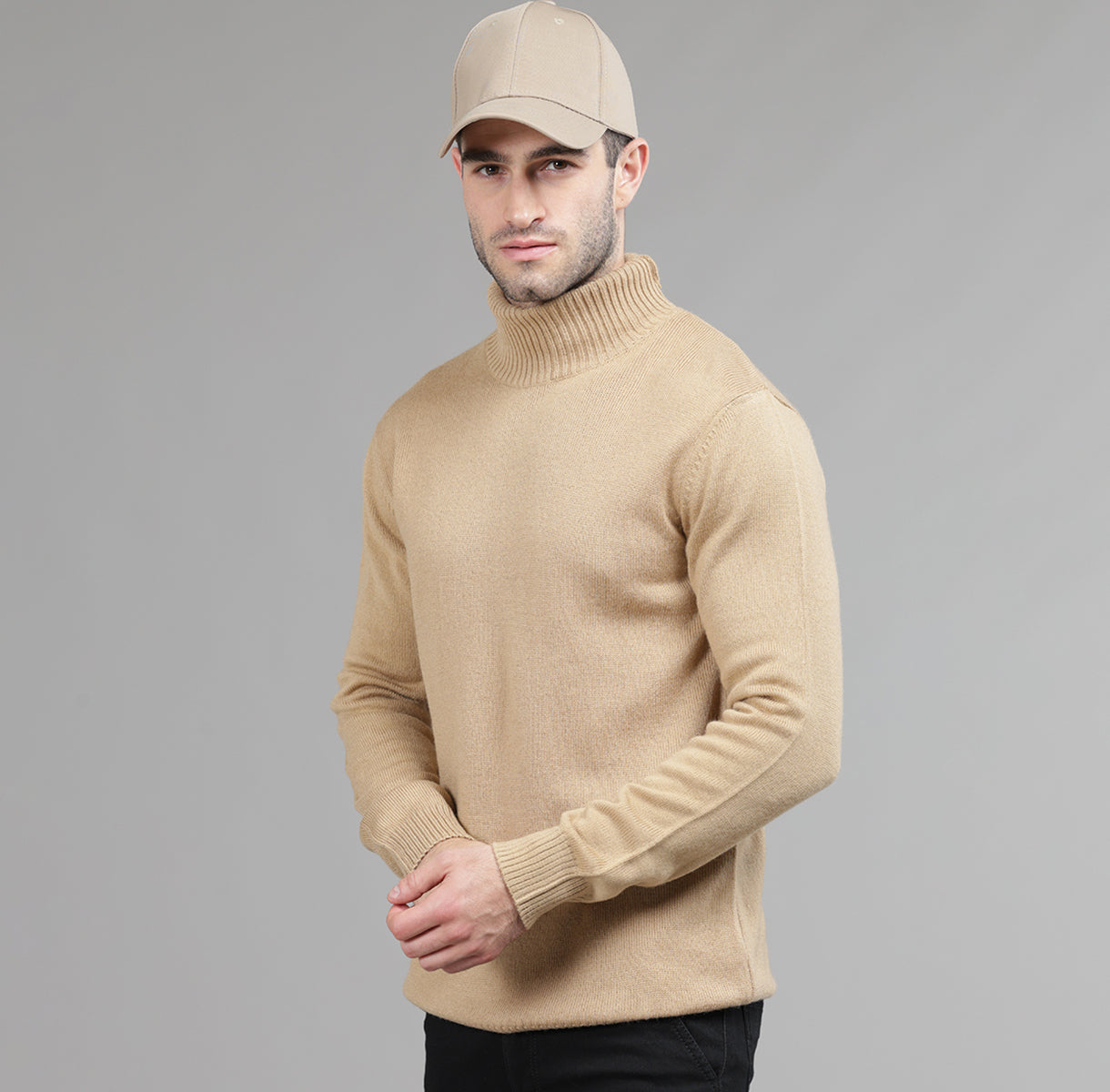 HIGH NECK  SLIM FIT FULL SLEEVES SWEATER