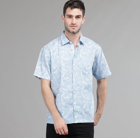 AOP HALF SLEEVES OVERSIZE SHIRT