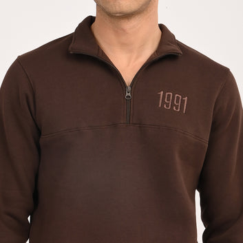 REGULAR FIT HIGH NECK SWEATSHIRT