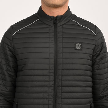 REGULAR FIT QUILTED CIRE JACKET