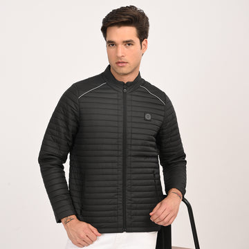 REGULAR FIT QUILTED CIRE JACKET