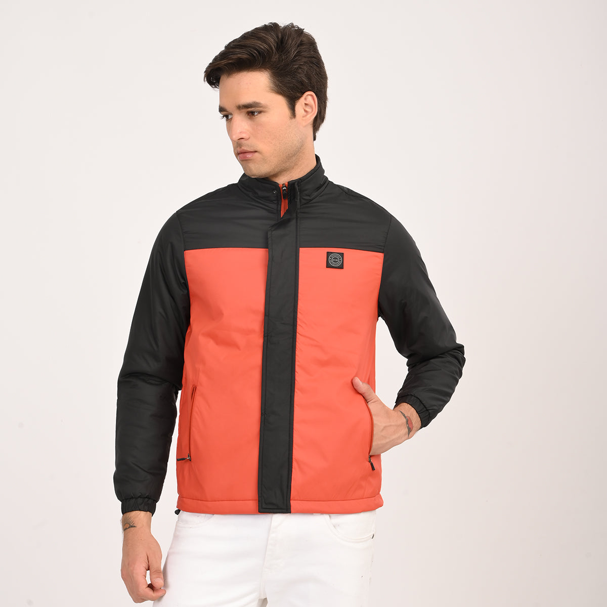 REGULAR FIT CIRE WINDCHEATER JACKET