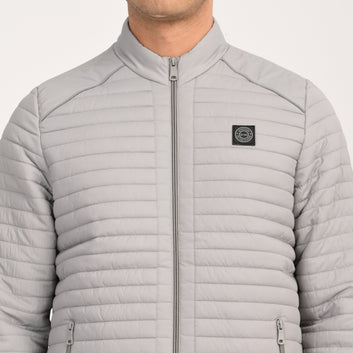 REGULAR FIT QUILTED CIRE JACKET