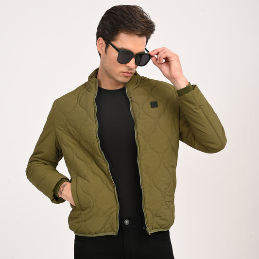 REGULAR FIT QUILTED CRUSH JACKET