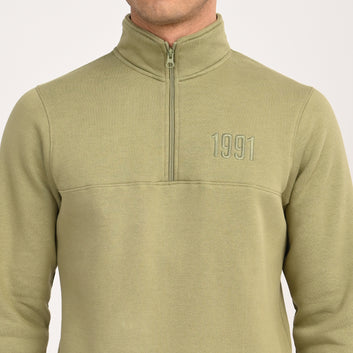 REGULAR FIT HIGH NECK SWEATSHIRT