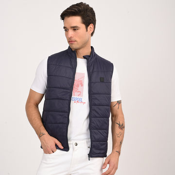 REGULAR FIT QUILTED SLEEVELESS JACKET