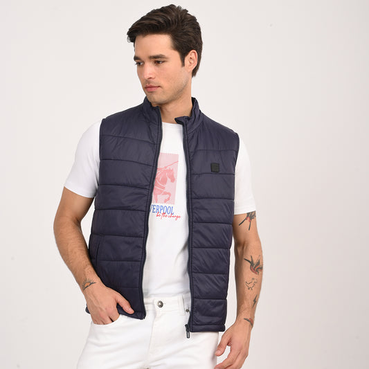 REGULAR FIT QUILTED SLEEVELESS JACKET