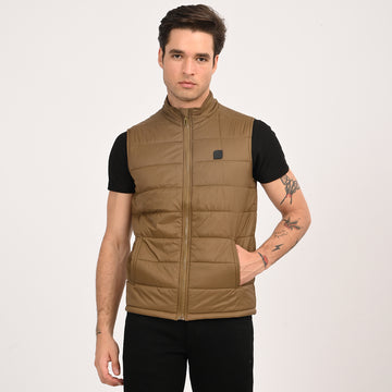 REGULAR FIT QUILTED SLEEVELESS JACKET