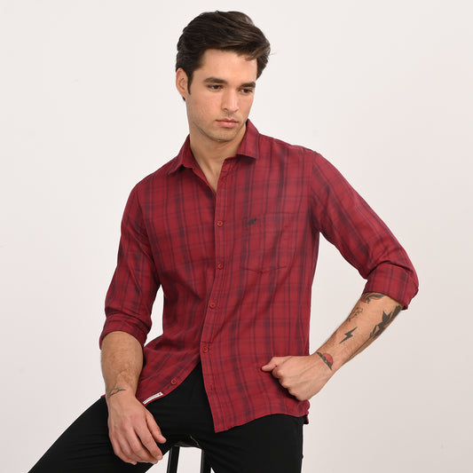 CHECKS FULL SLEEVES SLIM FIT CASUAL SHIRT