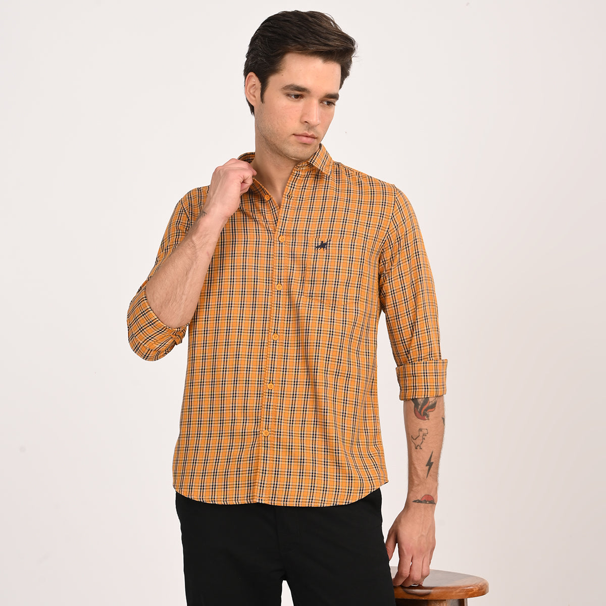 CHECKS FULL SLEEVES SLIM FIT CASUAL SHIRT