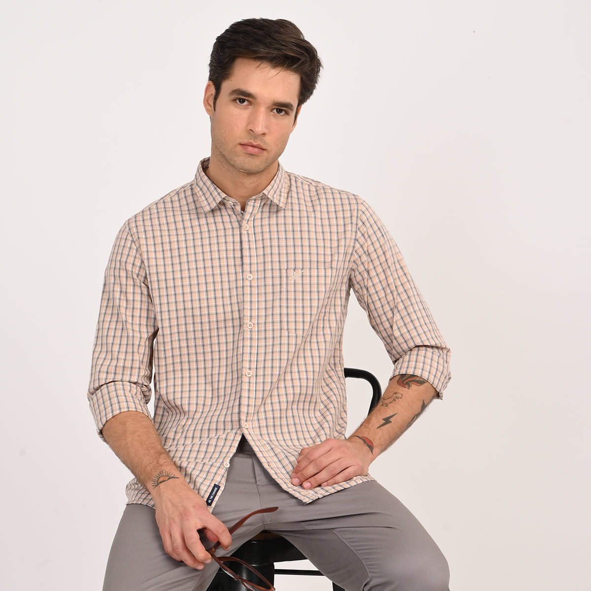 CHECKS FULL SLEEVES SLIM FIT CASUAL SHIRT