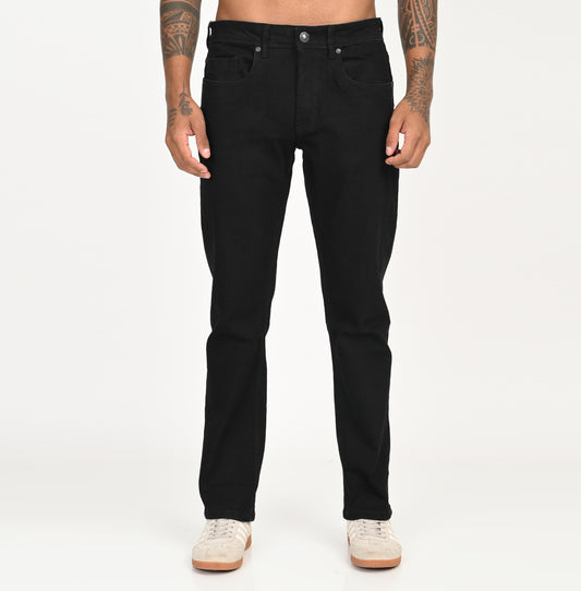 BLACK STRAIGHT FIT DENIM