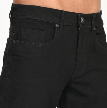 BLACK STRAIGHT FIT DENIM