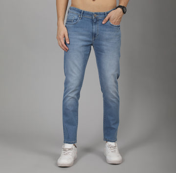 LIGHT INDIGO ANKLE FIT JEANS