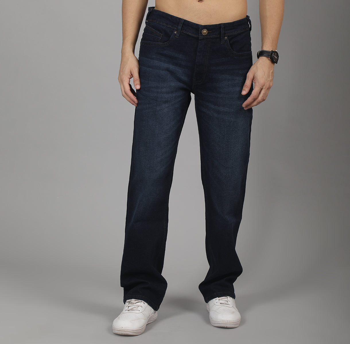 DEEP INDIGO STRAIGHT FIT JEANS