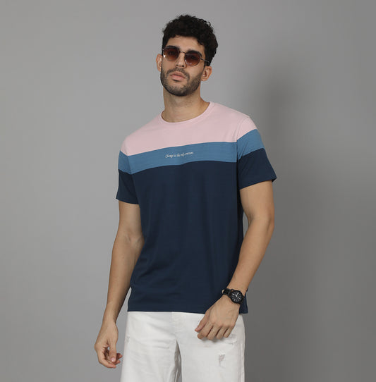 REGULAR FIT STRIPES CREW NECK COTTON TSHIRT